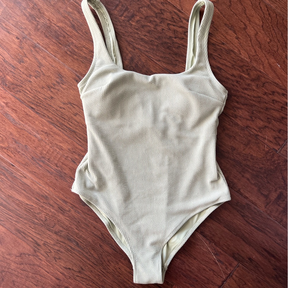 Avocado green one piece bikini - never worn